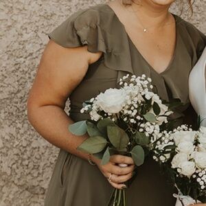 Moss Green bridesmaid dress from birdy grey